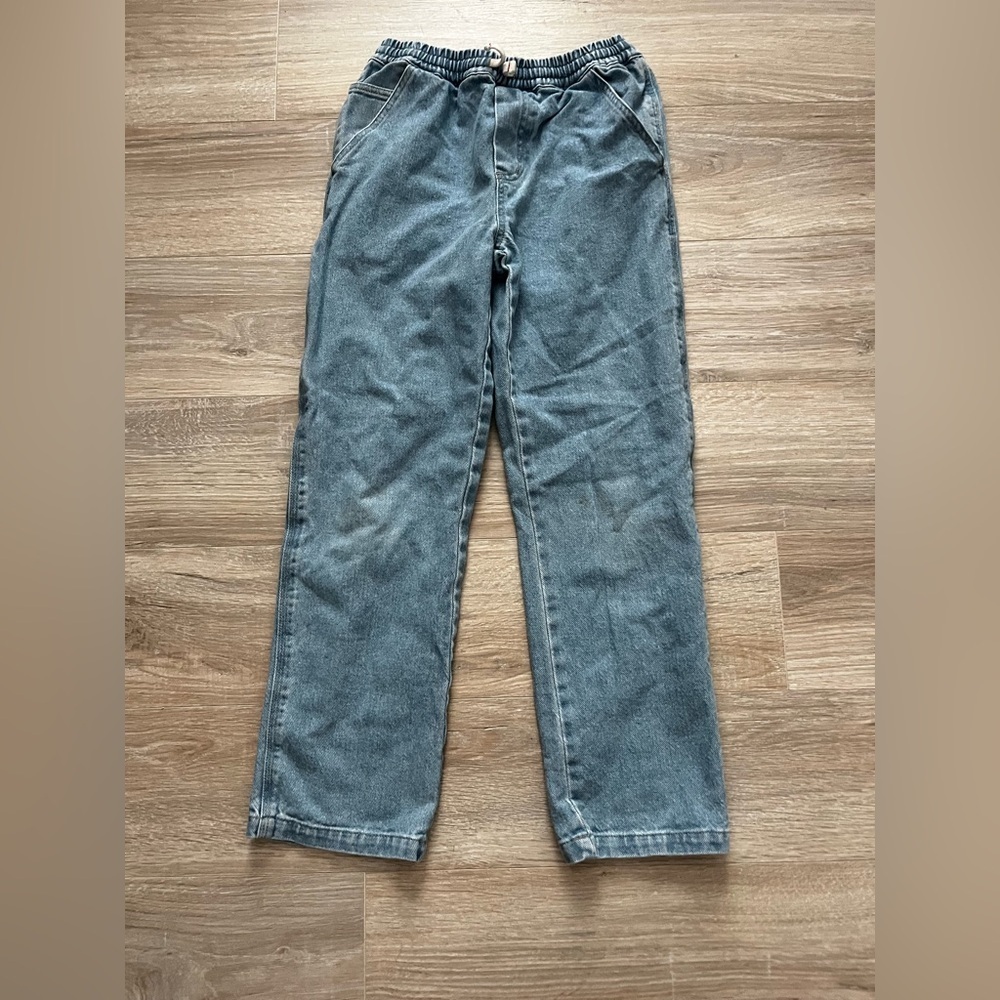 Mini Boden Boy’s Light Wash Pull On Drawstring Waist Jeans - Size 11
